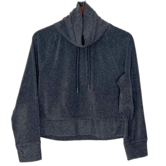 Old Navy Funnel Neck Cropped Microfleece Sweatshirt - Picture 2 of 6